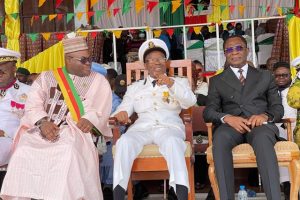 The Govenor, President of House of Chiefs and the Public Indpendent Conciliator during Youth Day Celebrations in Bamenda, 2025